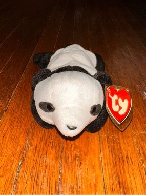 TY Peking Beanie Baby Panda Bear 1st Gen Tush Tag 3rd Gen Swing Tag